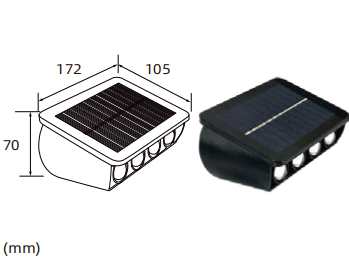 Водонепроникний вуличний настінний світильник Solar